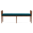 Danica Bamboo Style Upholstered Wood Bench