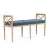 Danica Bamboo Style Upholstered Wood Bench