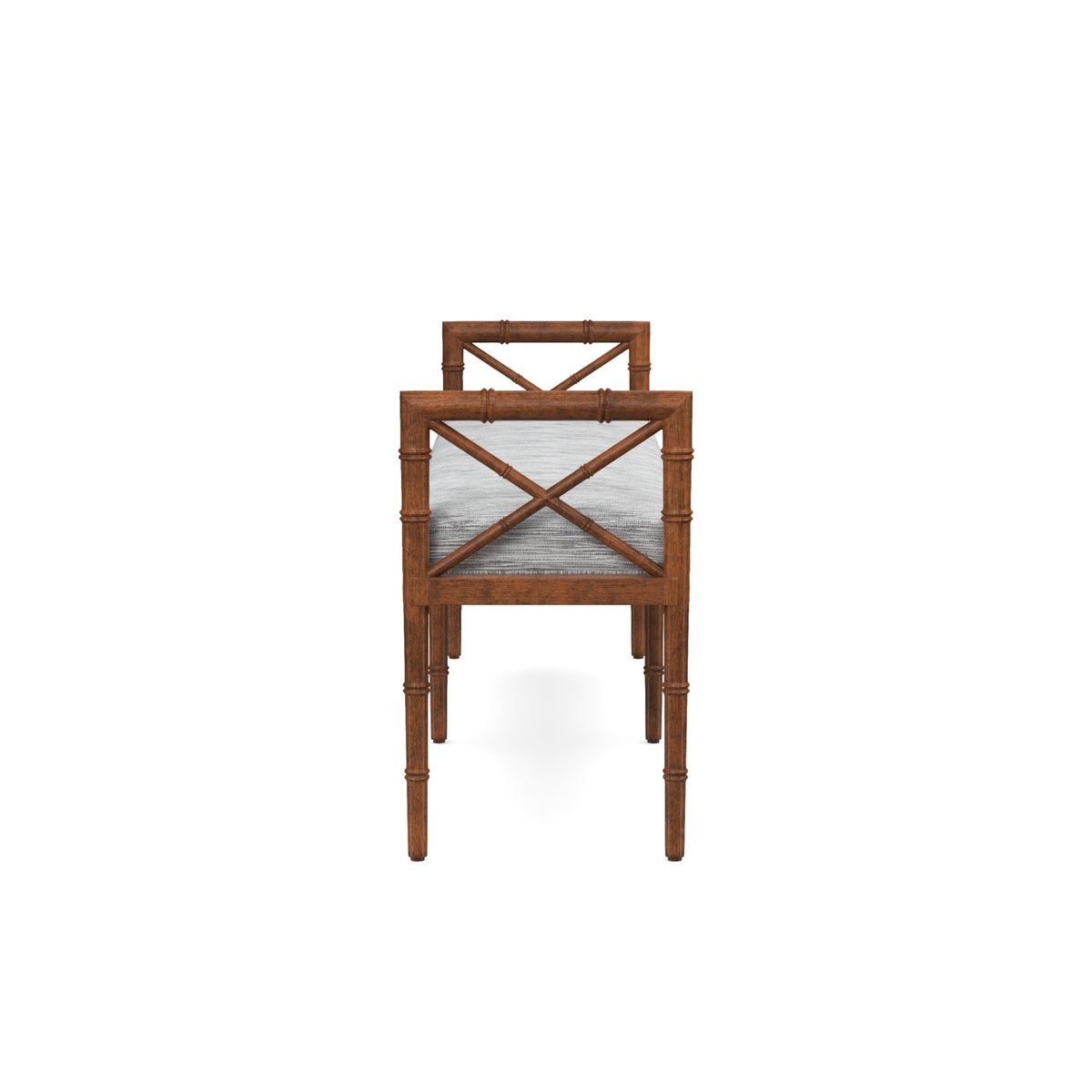 Danica Bamboo Style Upholstered Wood Bench