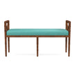 Danica Bamboo Style Upholstered Wood Bench
