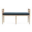 Danica Bamboo Style Upholstered Wood Bench