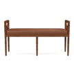 Danica Bamboo Style Upholstered Wood Bench