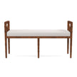 Danica Bamboo Style Upholstered Wood Bench