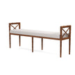 Danica Bamboo Style Upholstered Wood Bench