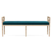 Danica Bamboo Style Upholstered Wood Bench