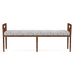 Danica Bamboo Style Upholstered Wood Bench