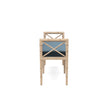 Danica Bamboo Style Upholstered Wood Bench