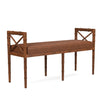 Danica Bamboo Style Upholstered Wood Bench