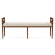 Danica Bamboo Style Upholstered Wood Bench