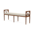 Danica Bamboo Style Upholstered Wood Bench