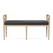 Danica Bamboo Style Upholstered Wood Bench