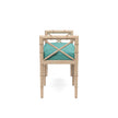Danica Bamboo Style Upholstered Wood Bench