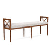 Danica Bamboo Style Upholstered Wood Bench