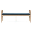 Danica Bamboo Style Upholstered Wood Bench