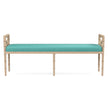 Danica Bamboo Style Upholstered Wood Bench