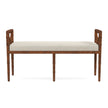 Danica Bamboo Style Upholstered Wood Bench