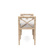 Danica Bamboo Style Upholstered Wood Bench