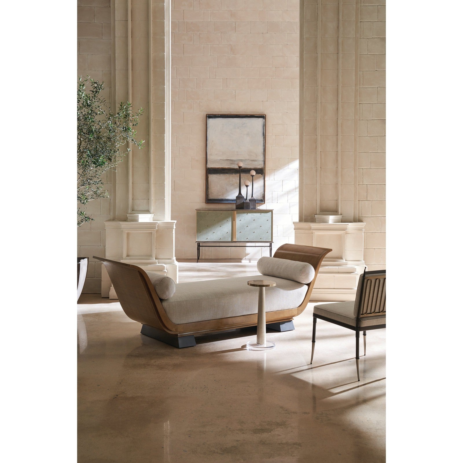 Caracole Classic Brass Tacks Hall Chest