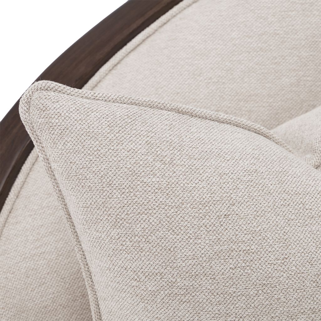 Michael Amini Camellia Field 3-Piece Chenille Sofa - Linen/Warm Pecan