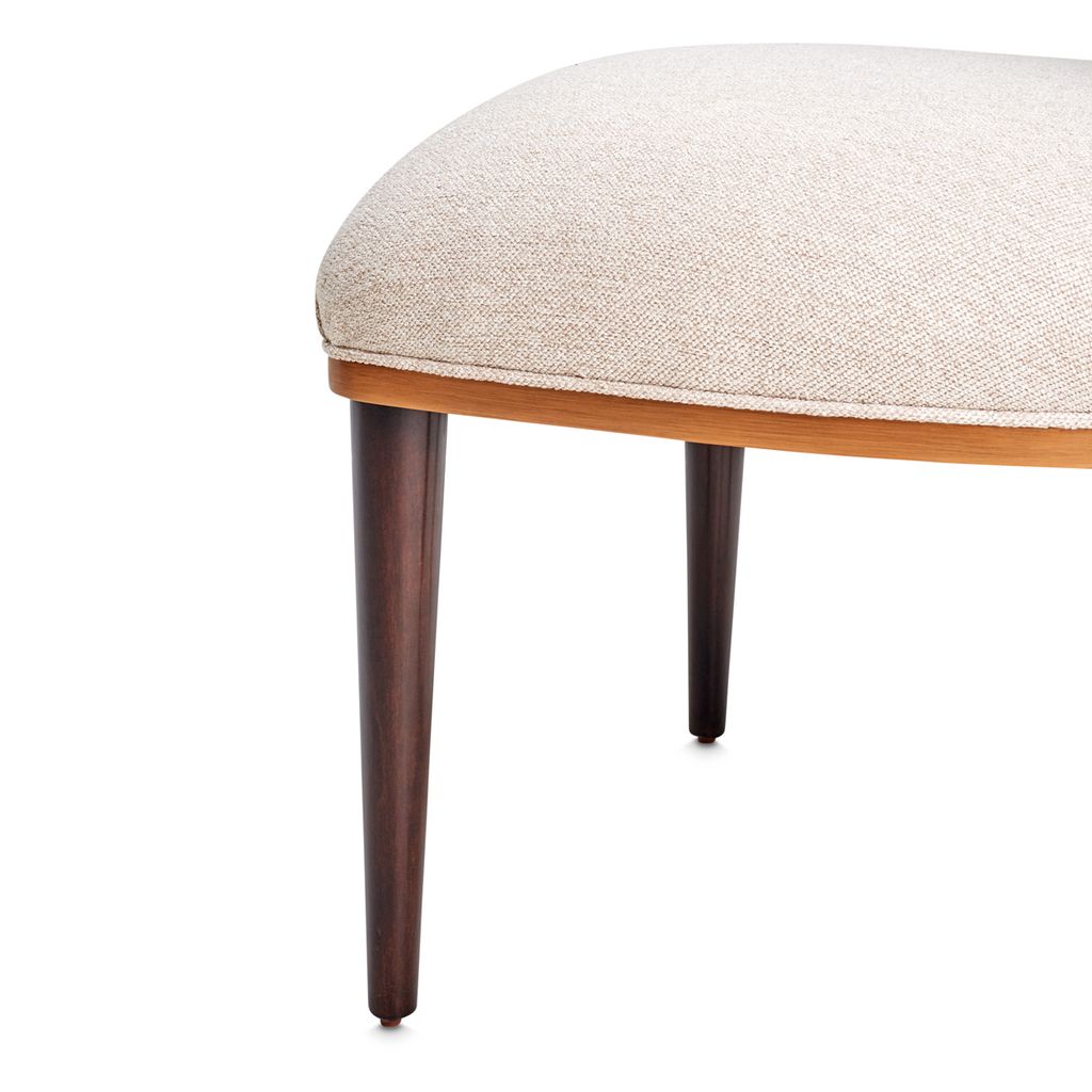Michael Amini Camellia Field Dining Side Chair - Linen/Warm Pecan - Set of 2