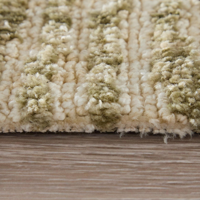 Feizy Colton 8A53F Modern Abstract Rug in Green/Tan