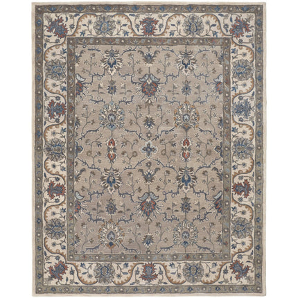 Feizy Rylan 8640F Transitional Oriental in Taupe/Ivory/Blue