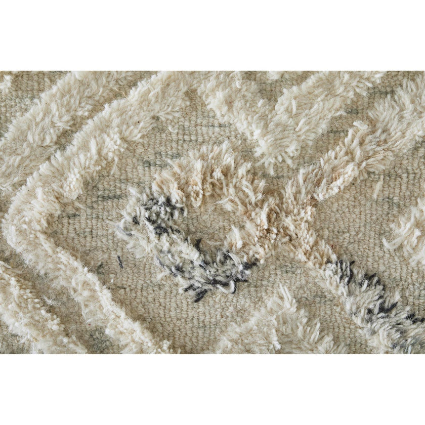 Feizy Anica 8004F Transitional Moroccan Rug in Ivory/Gray/Black
