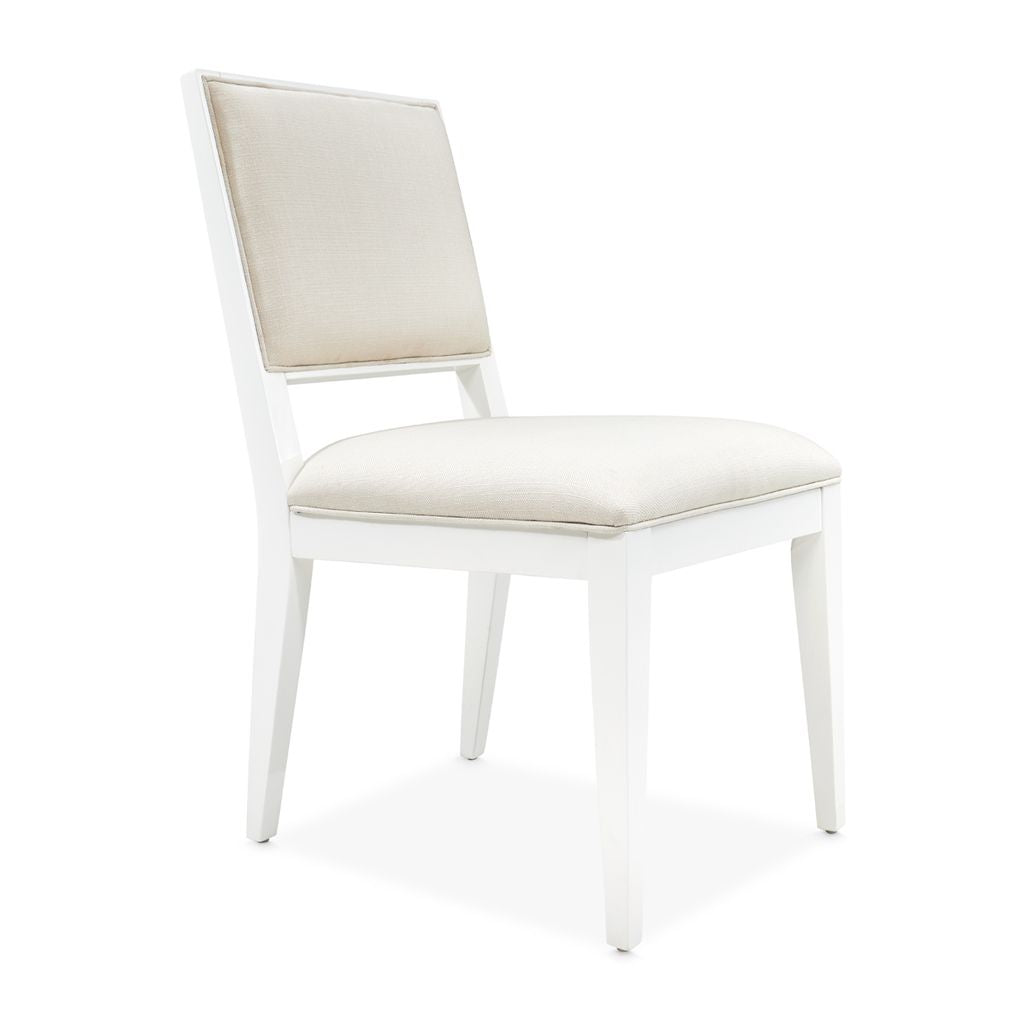 Michael Amini Palm Gate Side Chair - Cloud White - Set of 2