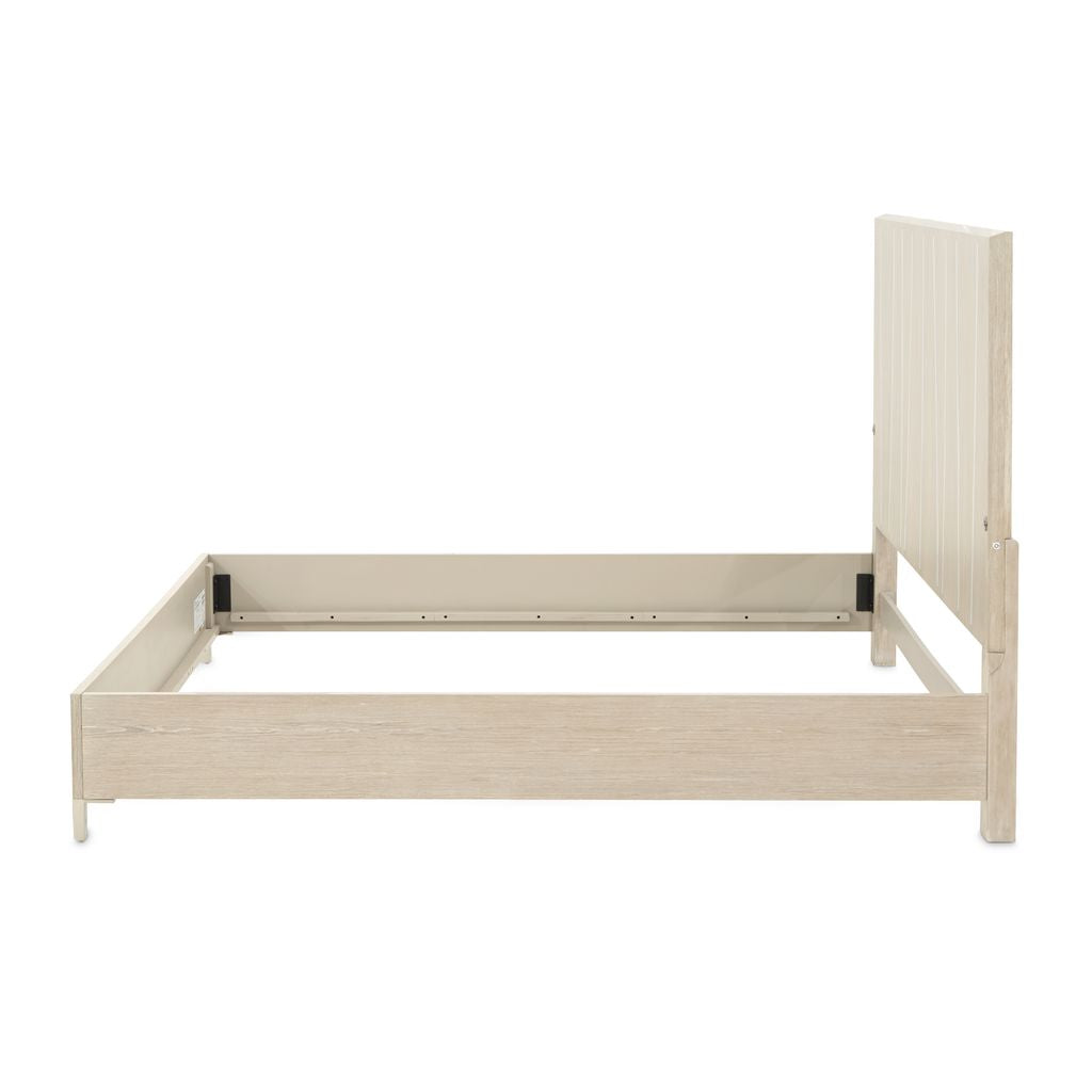 Michael Amini Lotus Bay Panel Bed with LED Lights - Sand