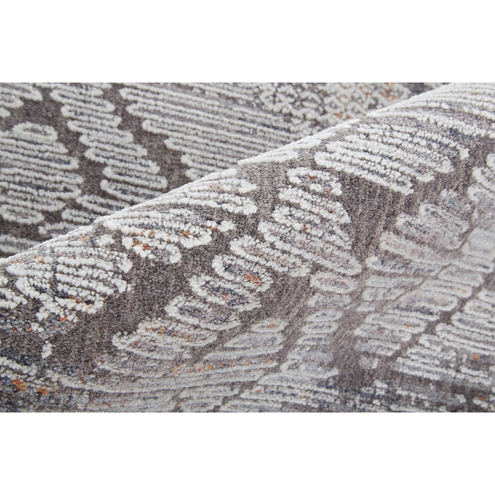Feizy Francisco 39GGF Transitional Abstract in Ivory/Gray