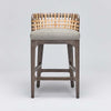Interlude Palms Counter Stool Grey Ceruse
