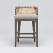 Interlude Palms Counter Stool Grey Ceruse