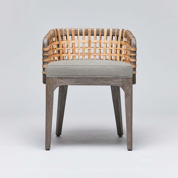 Interlude Palms Arm Chair Grey Ceruse