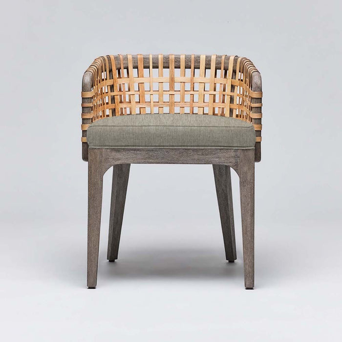 Interlude Palms Arm Chair Grey Ceruse