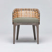Interlude Palms Arm Chair Grey Ceruse