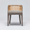 Interlude Palms Side Chair Grey Ceruse