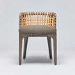 Interlude Palms Side Chair Grey Ceruse