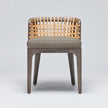 Interlude Palms Side Chair Grey Ceruse