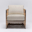 Interlude Palms Lounge Chair Grey Ceruse