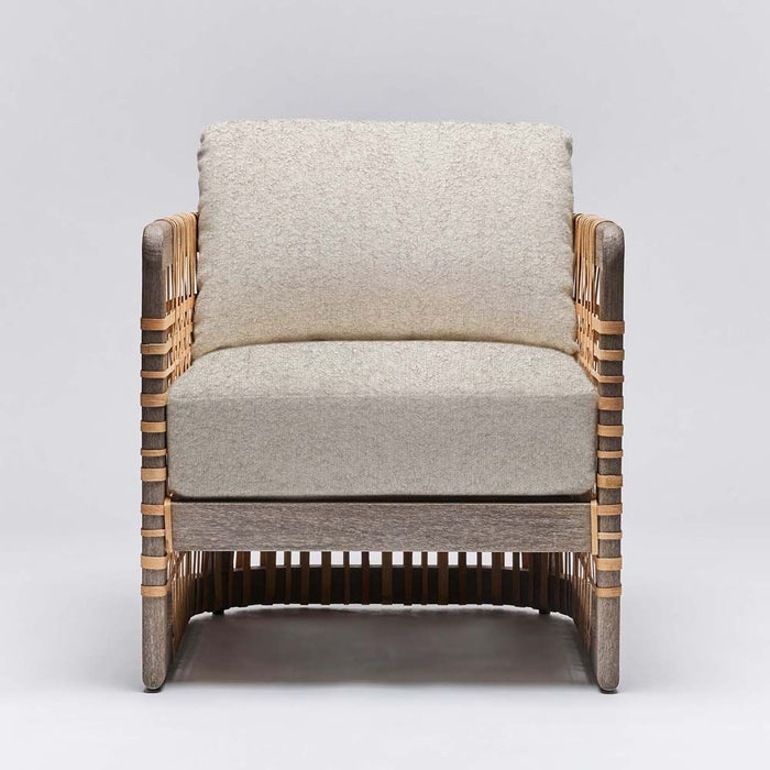 Interlude Palms Lounge Chair Grey Ceruse