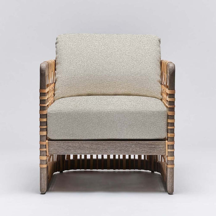 Interlude Palms Lounge Chair Grey Ceruse