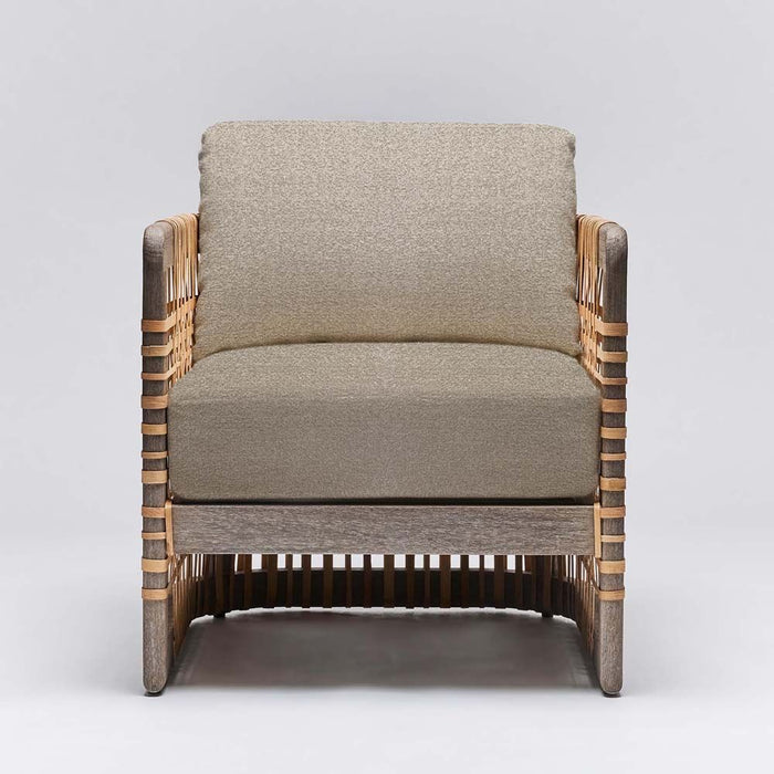 Interlude Palms Lounge Chair Grey Ceruse