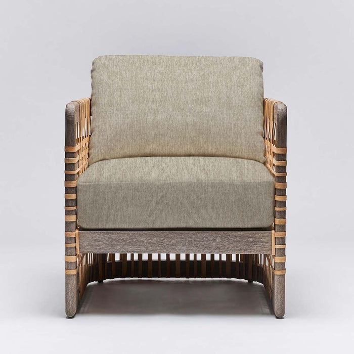 Interlude Palms Lounge Chair Grey Ceruse