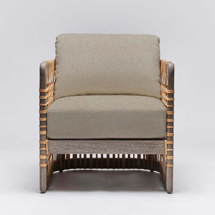 Interlude Palms Lounge Chair Grey Ceruse