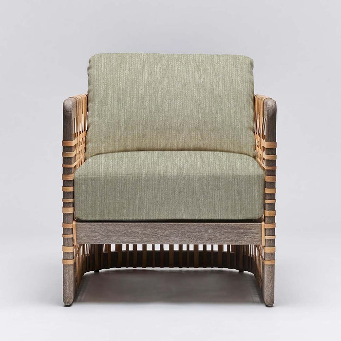 Interlude Palms Lounge Chair Grey Ceruse