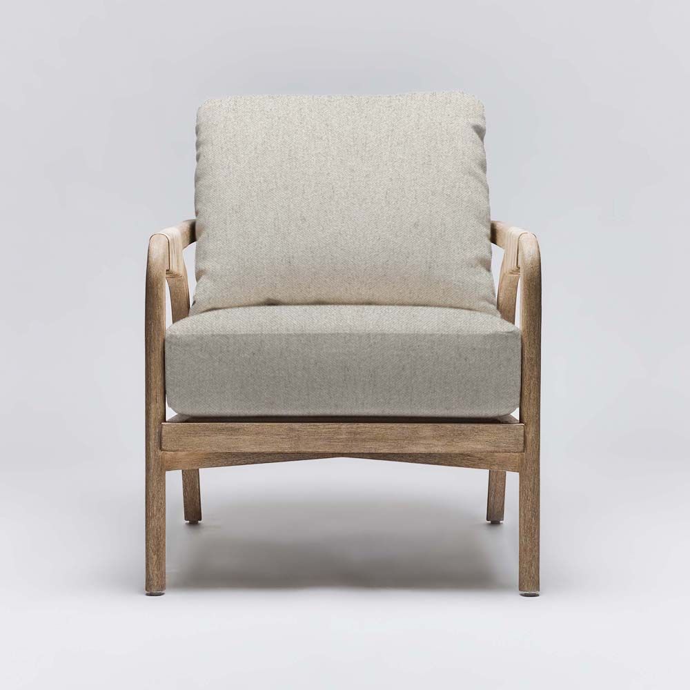 Interlude Delray Lounge Chair White Ceruse
