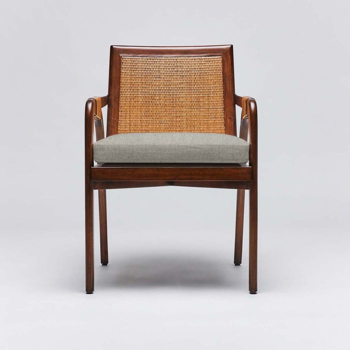 Interlude Delray Arm Chair Chestnut