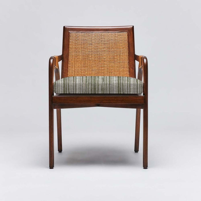 Interlude Delray Arm Chair Chestnut