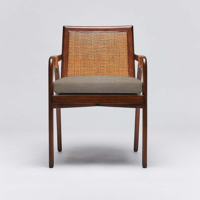 Interlude Delray Arm Chair Chestnut