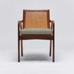 Interlude Delray Arm Chair Chestnut